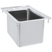 Phoenix stainless steel single compartment drop in sink with faucet holes and deep bowl, angled view