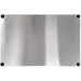 Phoenix stainless steel individual shelf for 4 tier shelving, flat rectangular shelf with corner post holes, top view
