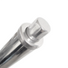 Phoenix stainless steel pole for 4 tier shelving, close-up of the polished round post end and threaded foot cap