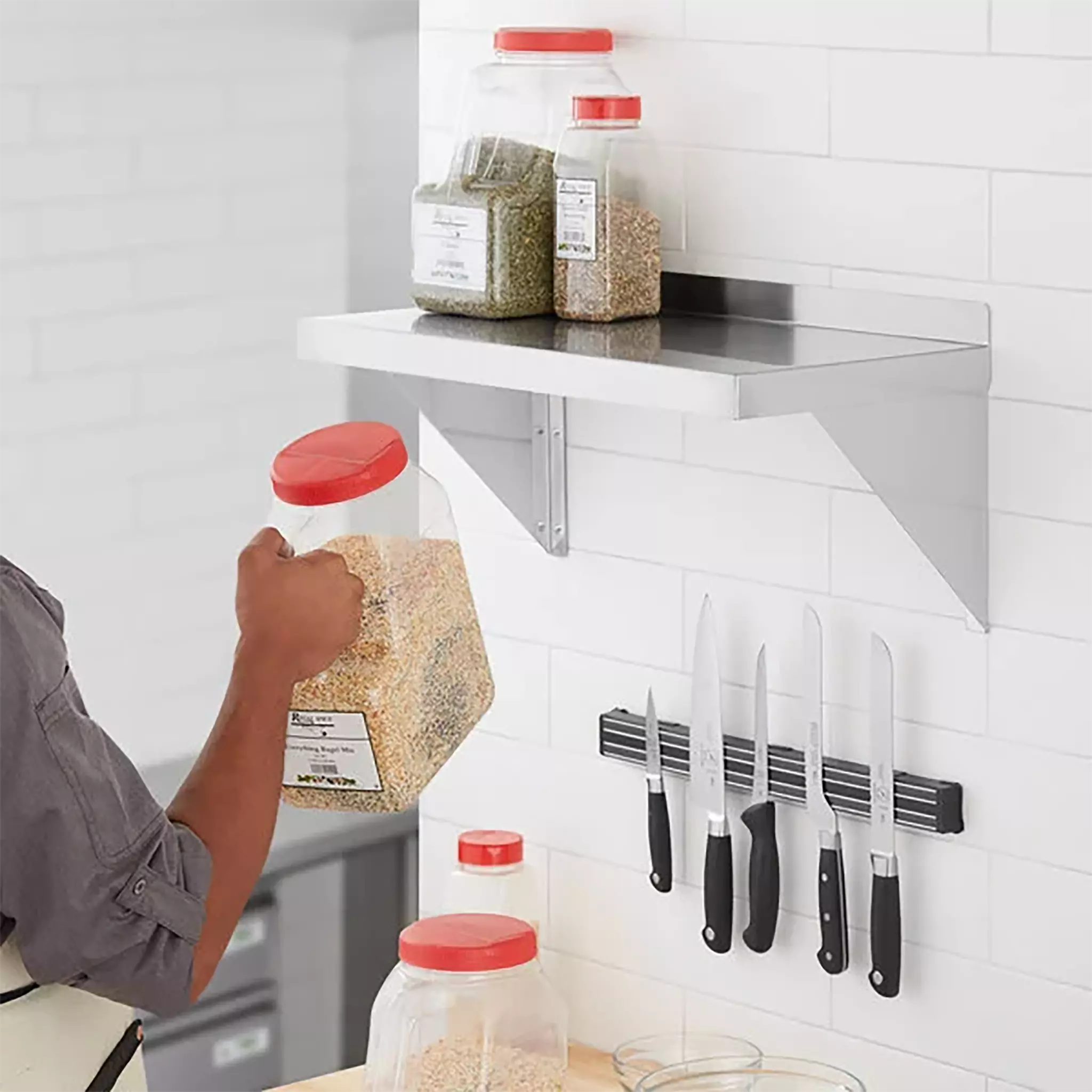 Phoenix Stainless Steel Wall Shelves - Various Sizes-Phoenix Food Equipment