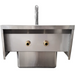 Phoenix WHS14 small wall mounted stainless steel hand sink, rear view showing the wall mounting holes