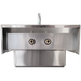 Phoenix WHS18 large wall mounted stainless steel hand sink, rear view showing the wall mounting holes