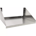 Phoenix WS1824MS stainless steel microwave wall shelf with raised back and side panels, angled view