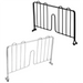Phoenix wire shelf dividers in black epoxy and chrome finishes, two dividers shown side by side