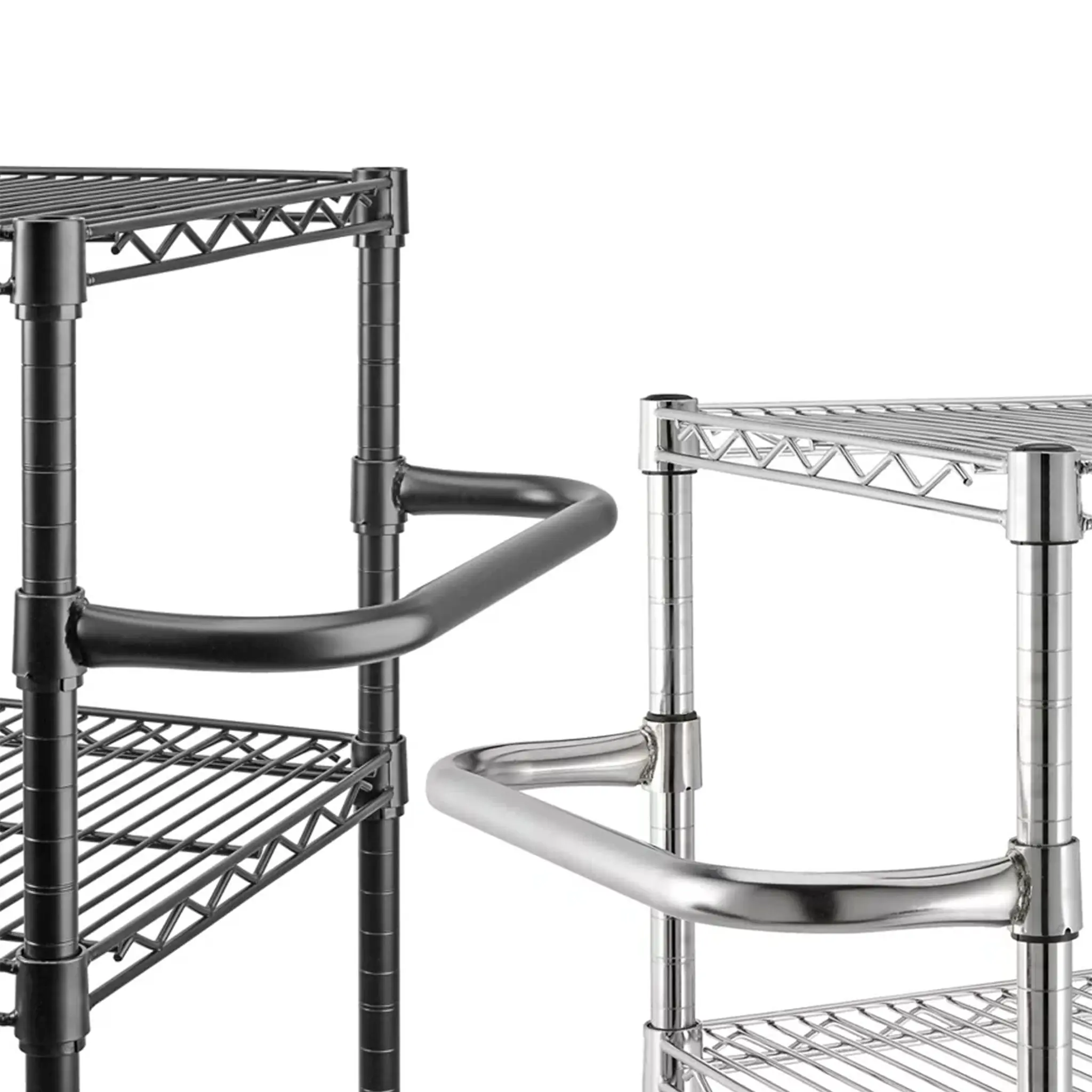 Phoenix Wire Chrome/Black Epoxy Handles - Various Sizes-Phoenix Food Equipment