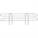 Phoenix chrome wire shelf ledge with double rail and hook-on uprights, straight front view