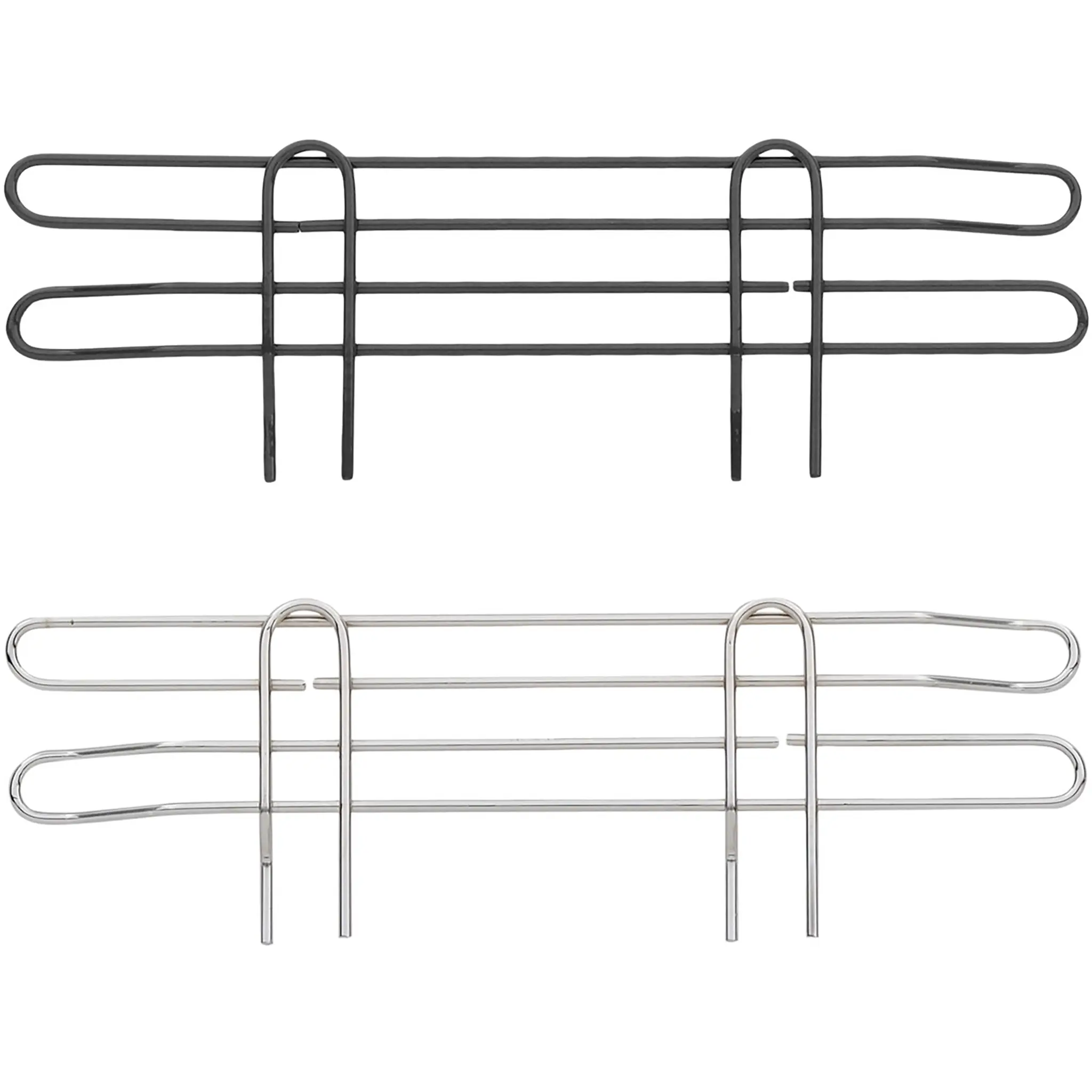 Phoenix Wire Chrome/Black Epoxy Ledges - Various Sizes-Phoenix Food Equipment