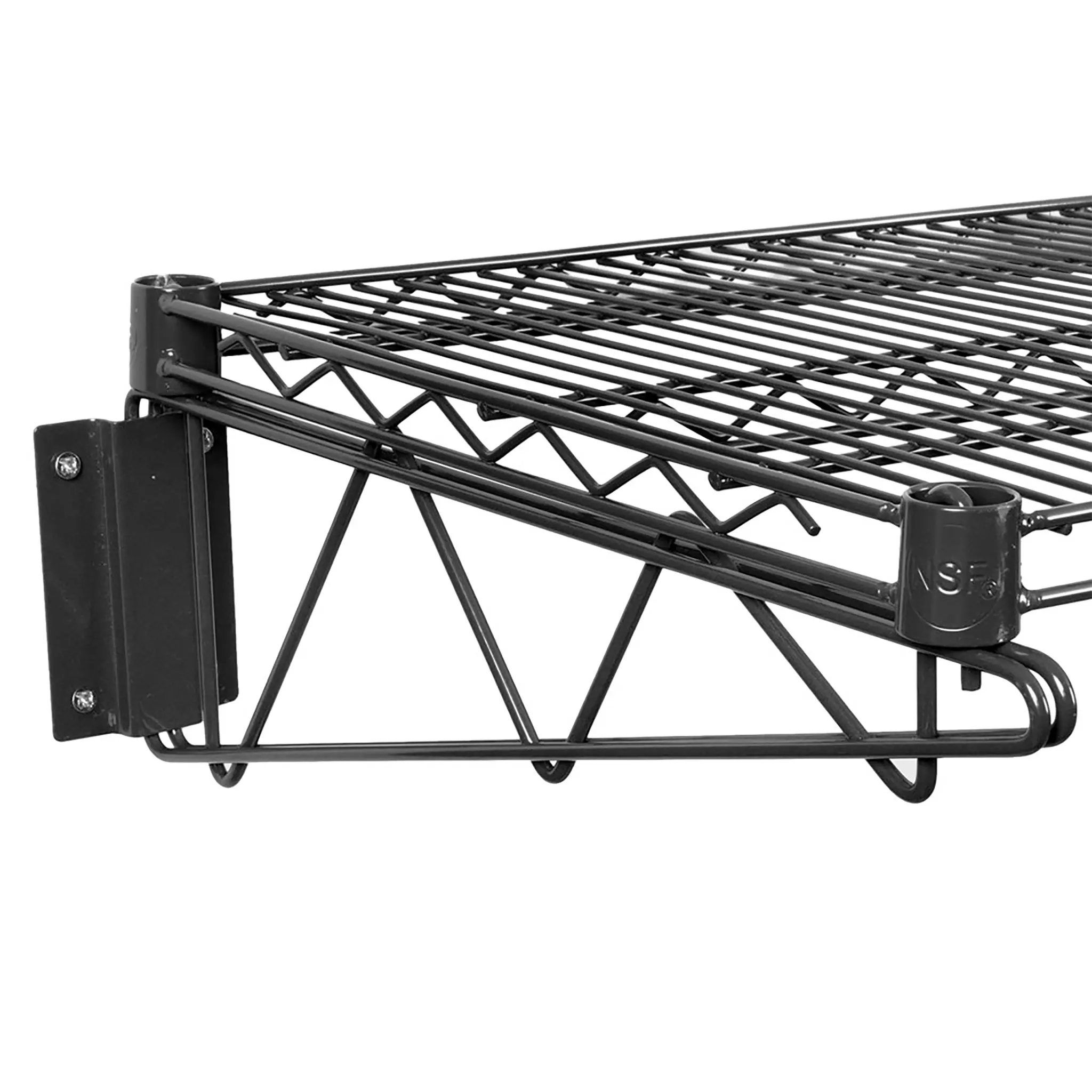 Phoenix Wire Chrome/Black Epoxy Wall Brackets (Set of 2)-Phoenix Food Equipment
