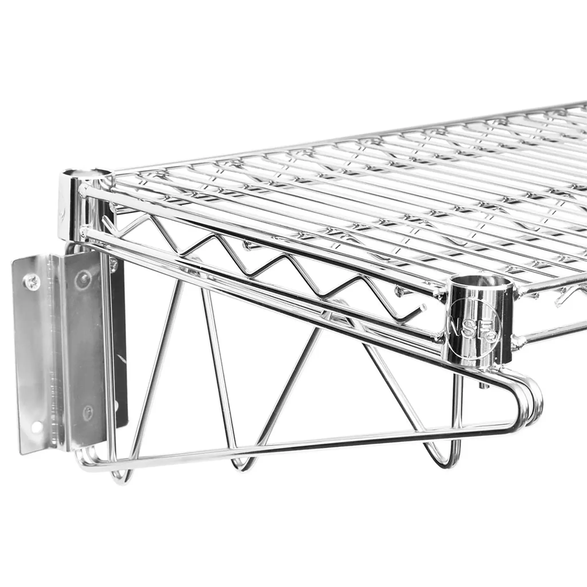 Phoenix Wire Chrome/Black Epoxy Wall Brackets (Set of 2)-Phoenix Food Equipment