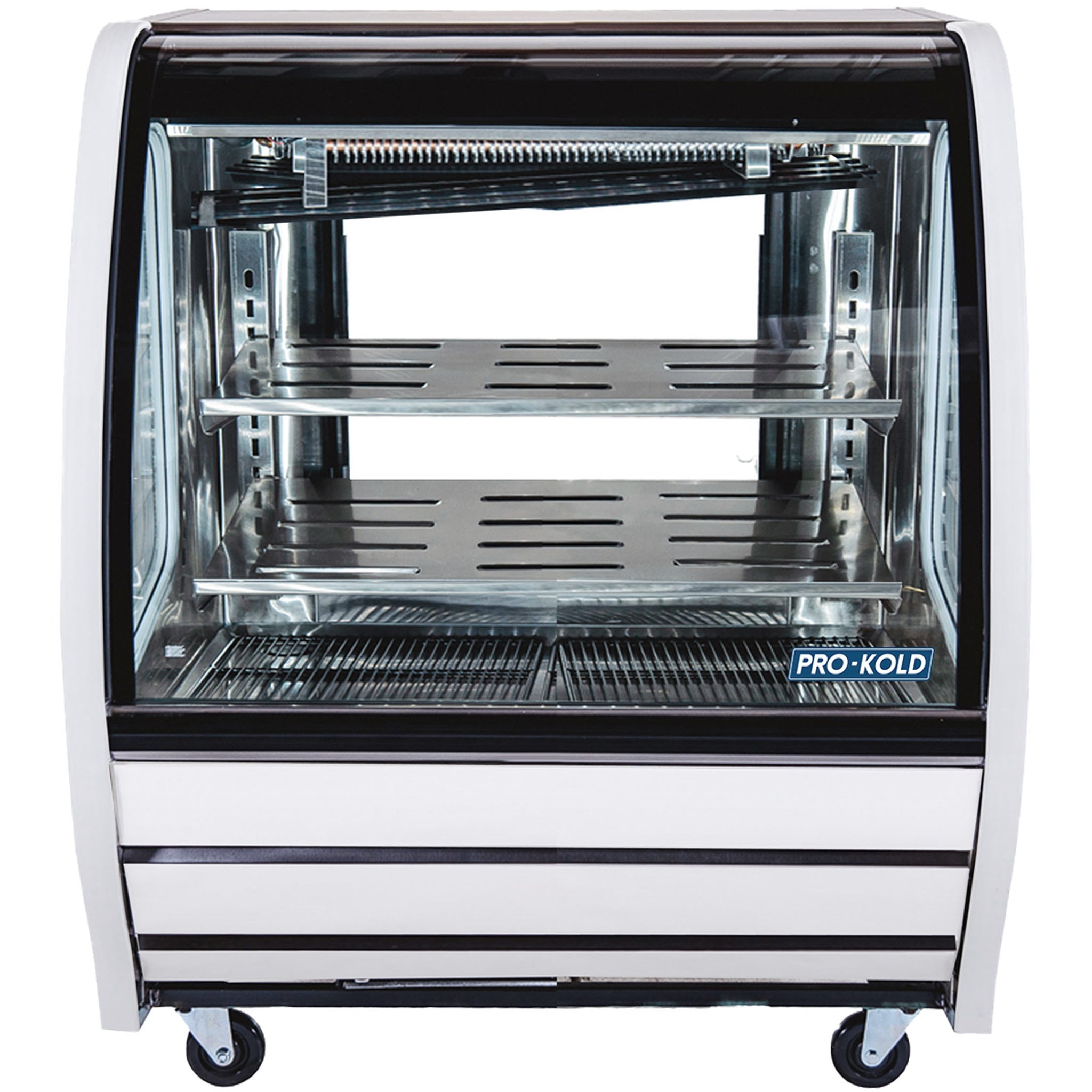 Pro-Kold DDC-40 Curved Glass 40" Refrigerated Deli Case - Available in White, Black or S/S Finish-Phoenix Food Equipment