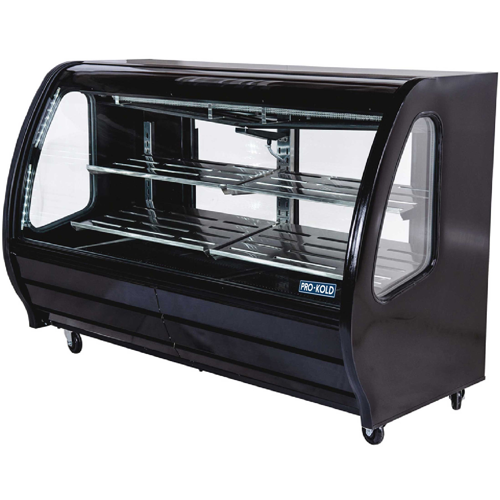 Pro-Kold DDC-80 Curved Glass 74" Refrigerated Deli Case - Available in White, Black or S/S Finish-Phoenix Food Equipment