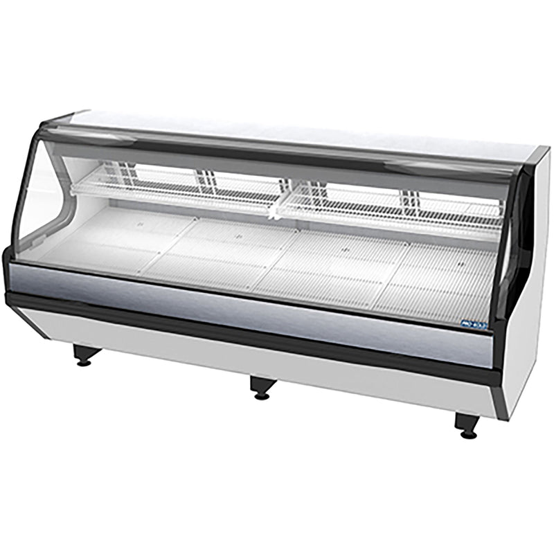 Pro-Kold MCRU-100-W Curved Glass 99" Refrigerated Fresh Meat Display Case - REMOTE CONDENSING UNIT, NOT INCLUDED-Phoenix Food Equipment