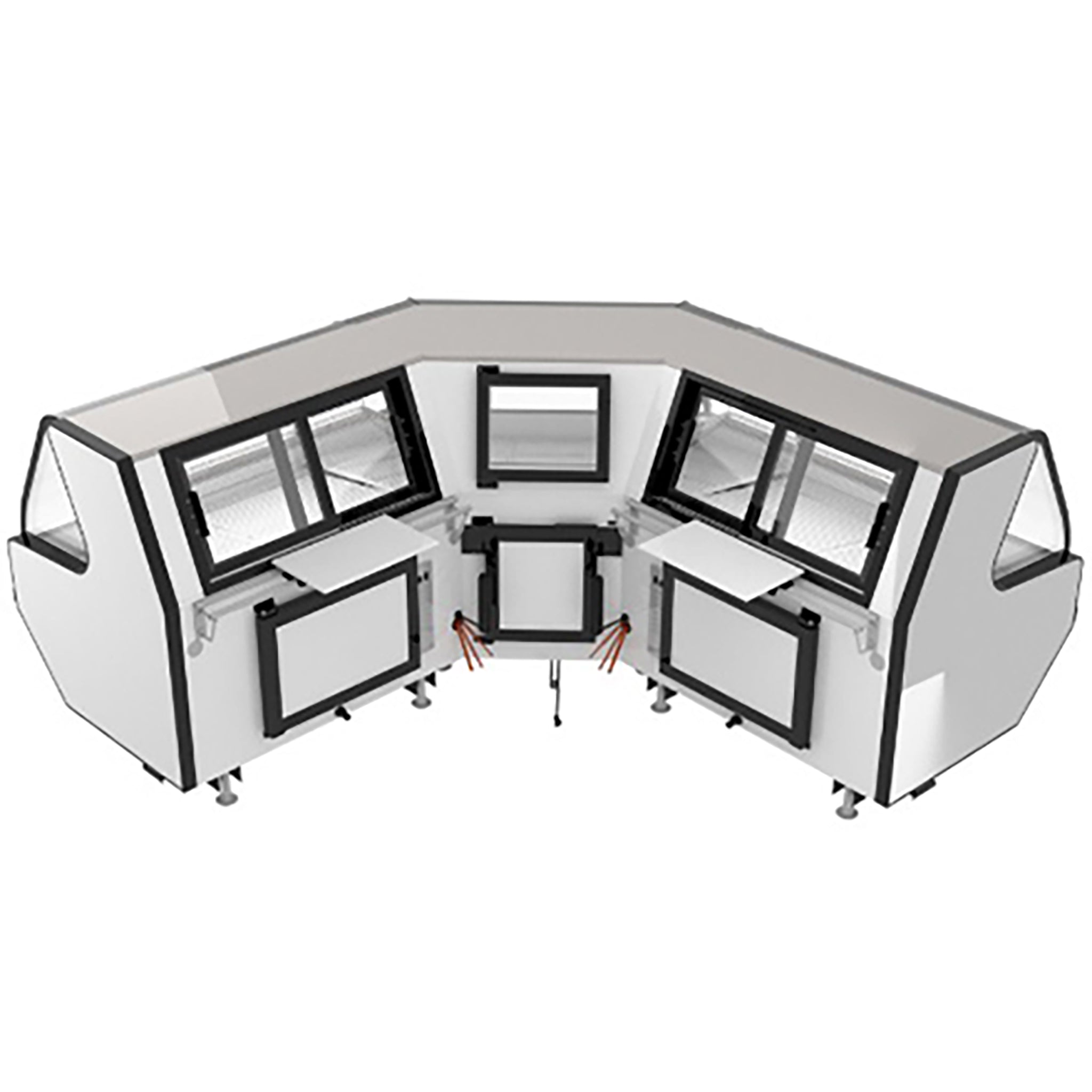 Pro-Kold MCRU-52-WC Curved Glass Corner Connection Unit Refrigerated Fresh Meat Display Case - REMOTE CONDENSING UNIT, NOT INCLUDED-Phoenix Food Equipment