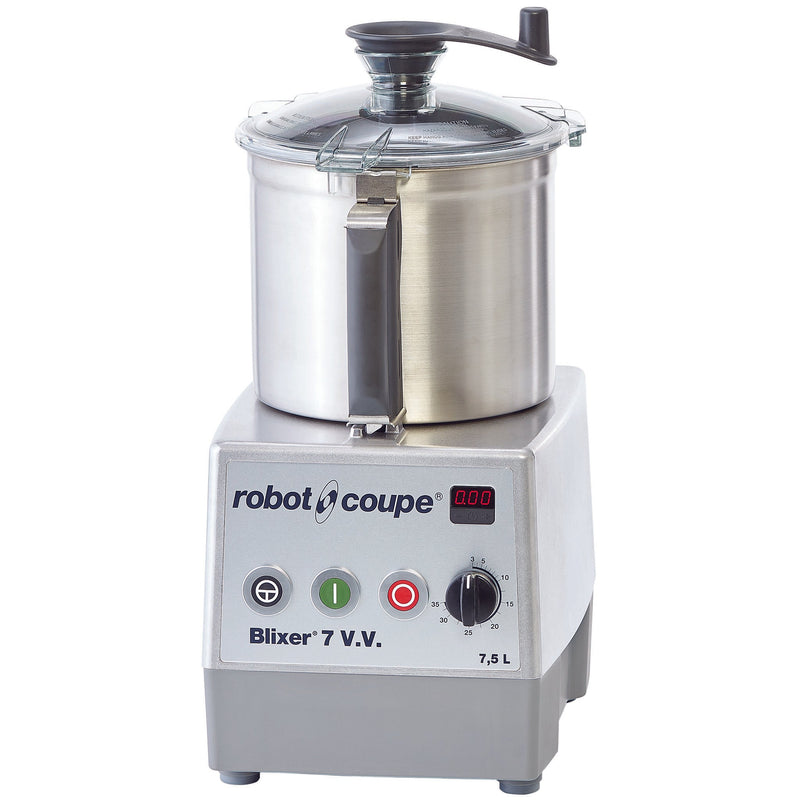 Robot Coupe BLIXER 7VV variable speed bowl food processor with 7.9 qt stainless steel bowl and speed dial, front