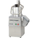 Robot Coupe CL52E continuous feed food prep machine, stainless steel with lever operated feed head, front view