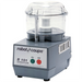 Robot Coupe R101B CLR bowl cutter food processor with grey base, clear 2.5 qt bowl and on/off buttons, front view