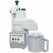 Robot Coupe R301 food prep and bowl cutter combo, grey base with veg prep lid attached and 3.9 qt bowl beside it