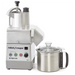 Robot Coupe R702VV food prep and bowl cutter combo, stainless steel base with veg prep head and 7.9 qt bowl beside it