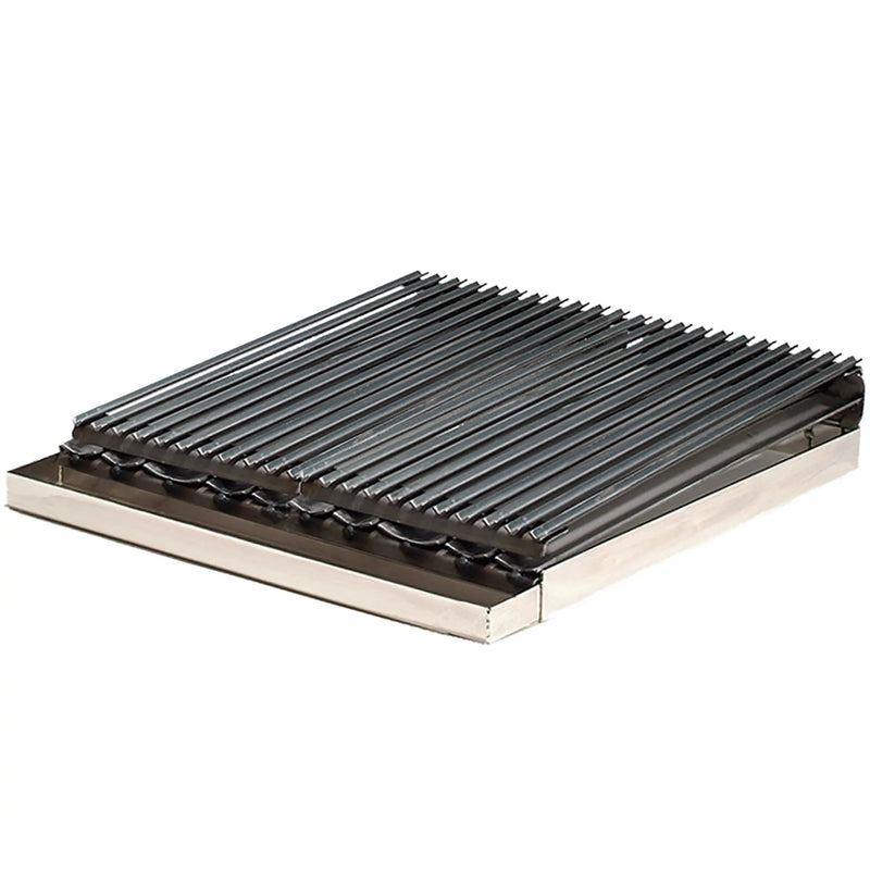 Rocky Mountain MB24-8 universal 24-inch add on charbroiler, wide cast iron grate top on a stainless steel base