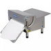 Somerset CDR-600 30-inch single pass dough and fondant sheeter in stainless steel with white conveyor, angled view