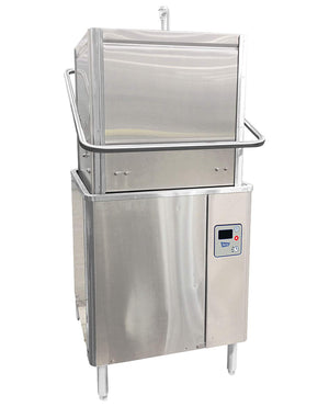 Stero SD3-2 high-temp hood type pass through dishwasher with booster, stainless steel with side control panel