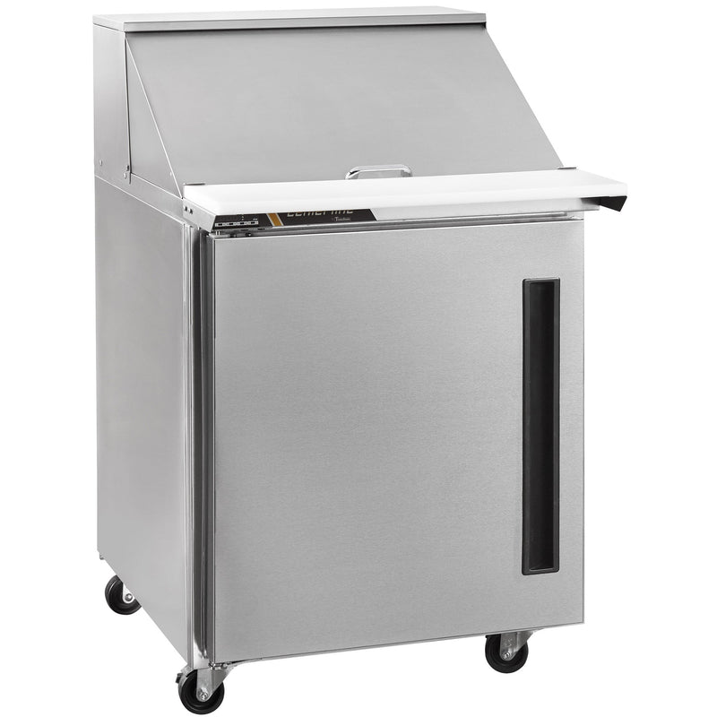 Traulsen Centerline CLPT-2712 28-inch single door stainless steel mega top sandwich prep table with lid raised