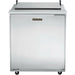 Traulsen UST279-R 27-inch single door stainless steel mega top sandwich prep table with closed lid, front view