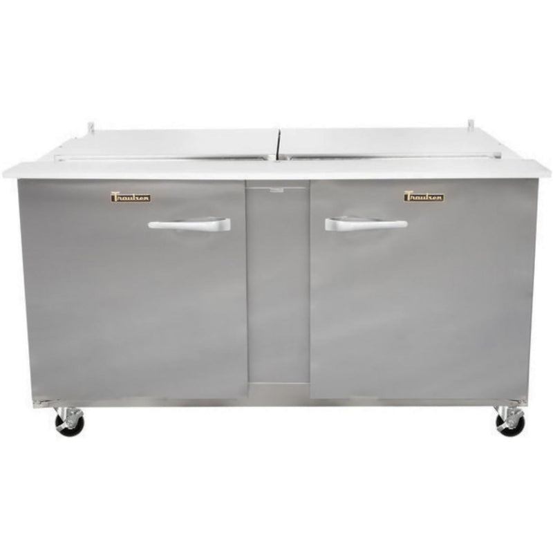 Traulsen UST6024-LR Double Door 60" Refrigerated Mega Top Sandwich Prep Table-Phoenix Food Equipment