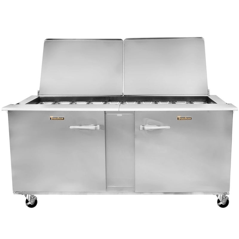 Traulsen UST7230-LR Double Door 72" Refrigerated Mega Top Sandwich Prep Table-Phoenix Food Equipment