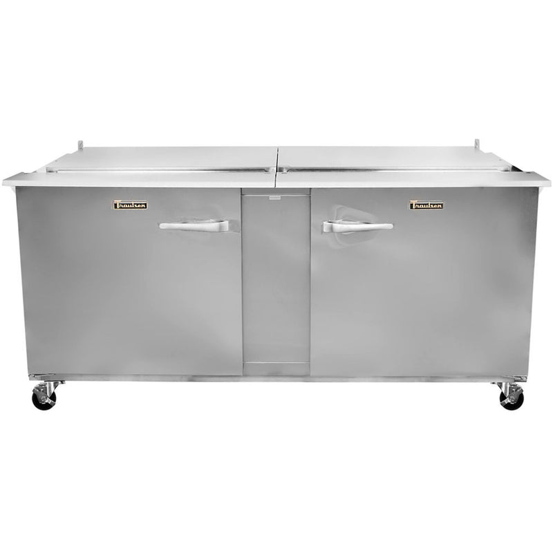 Traulsen UST7230-LR Double Door 72" Refrigerated Mega Top Sandwich Prep Table-Phoenix Food Equipment