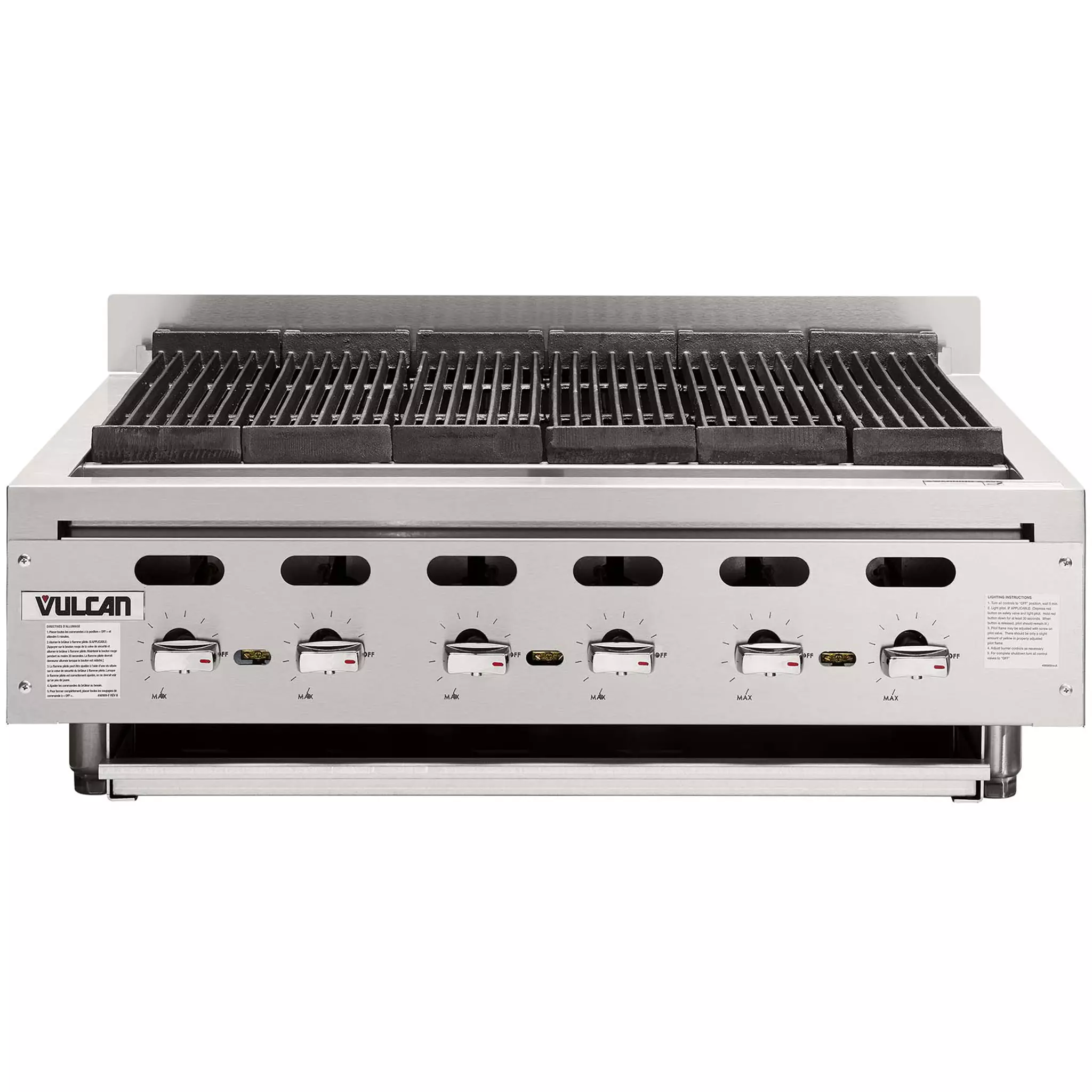 Vulcan VACB Series Natural Gas/Propane Charbroiler - 25" to 72" Wide-Phoenix Food Equipment