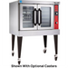 Vulcan VC5ED electric full size convection oven, stainless steel with glass doors, shown with optional casters