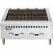 Vulcan VCRB25 natural gas/propane 25 inch countertop radiant charbroiler in stainless steel with grates, front view