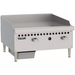 Vulcan VCRG24-M natural gas/propane 24 inch manual countertop griddle in stainless steel, angled view