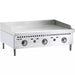 Vulcan VCRG36-T natural gas/propane 36 inch thermostatic countertop griddle in stainless steel with three thermostats