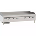 Vulcan VCRG48-M natural gas/propane 48 inch manual countertop griddle in stainless steel with four control knobs