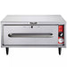 Vulcan VW1S single warming drawer, stainless steel freestanding unit with red thermostat control on legs