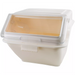 Winco IB-10S 10 gallon shelf ingredient bin, white polypropylene base with clear sliding lid and scoop opening