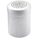 Winco 10 oz aluminum dredge without handle, brushed aluminum shaker with perforated top, handle-free style