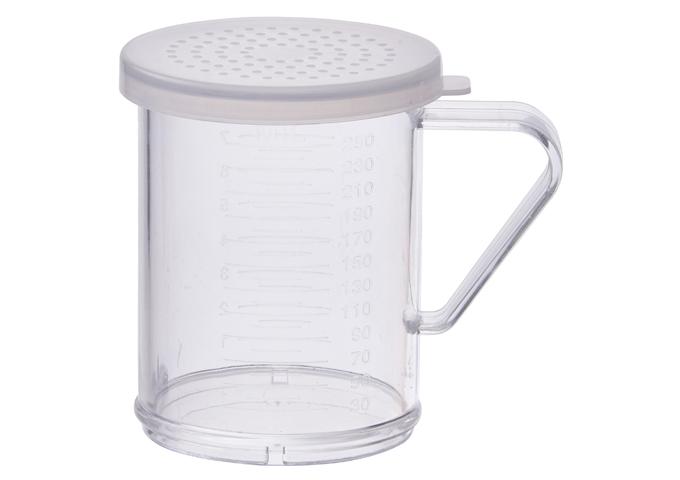 Winco 10 Oz Dredge With Clear Snap-On Lid - Various Sizes-Phoenix Food Equipment