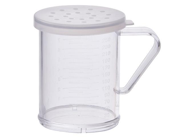 Winco 10 Oz Dredge With Clear Snap-On Lid - Various Sizes-Phoenix Food Equipment