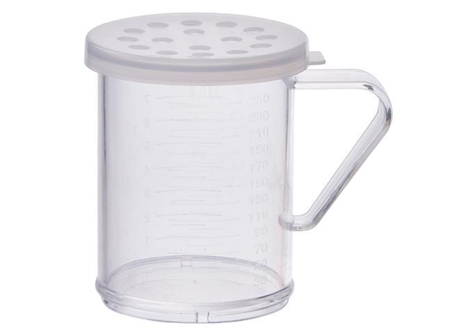 Winco 10 Oz Dredge With Clear Snap-On Lid - Various Sizes-Phoenix Food Equipment