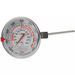 Winco 12" candy/deep fryer thermometer with round stainless steel dial, red markings, pot clip and long probe