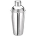 Winco 16 oz stainless steel deluxe bar shaker, three-piece cocktail shaker with cap and strainer lid