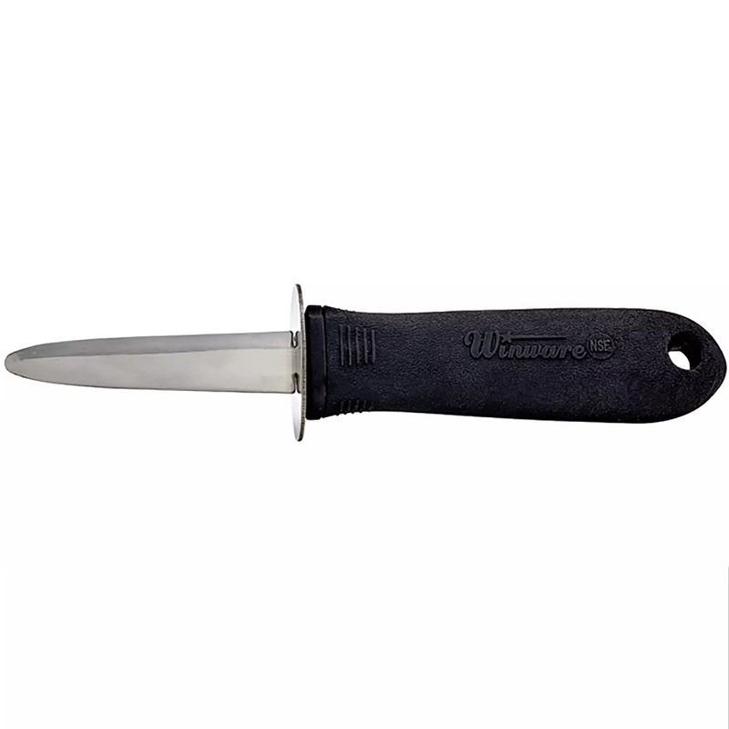 Winco 2 3/4" Blade Oyster/Clam Knife With Soft Grip Handle-Phoenix Food Equipment