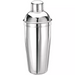 Winco 28 oz stainless steel deluxe bar shaker 3 piece set, polished cocktail shaker with strainer top and cap