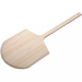 Winco 36 inch long wood pizza peel with wide rounded blade and hanging hole handle, alternate size option