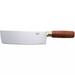 Winco 7 inch Chinese cleaver with rectangular stainless steel blade and round wooden handle