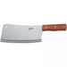 Winco 8 inch heavy duty cleaver with wide stainless steel blade, hanging hole and wooden handle