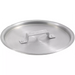 Winco ASP Series aluminum cover for sauce pans in a second size option, round lid with centre handle